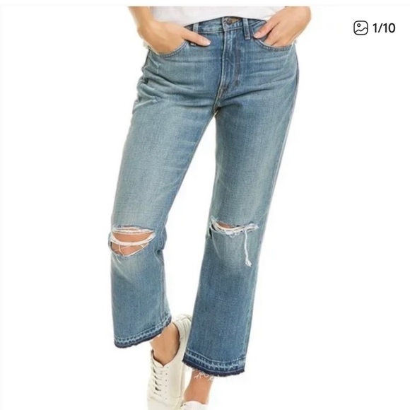 Heritage Denim - Frame Heritage Le Piper Blue Distressed Ankle Jeans